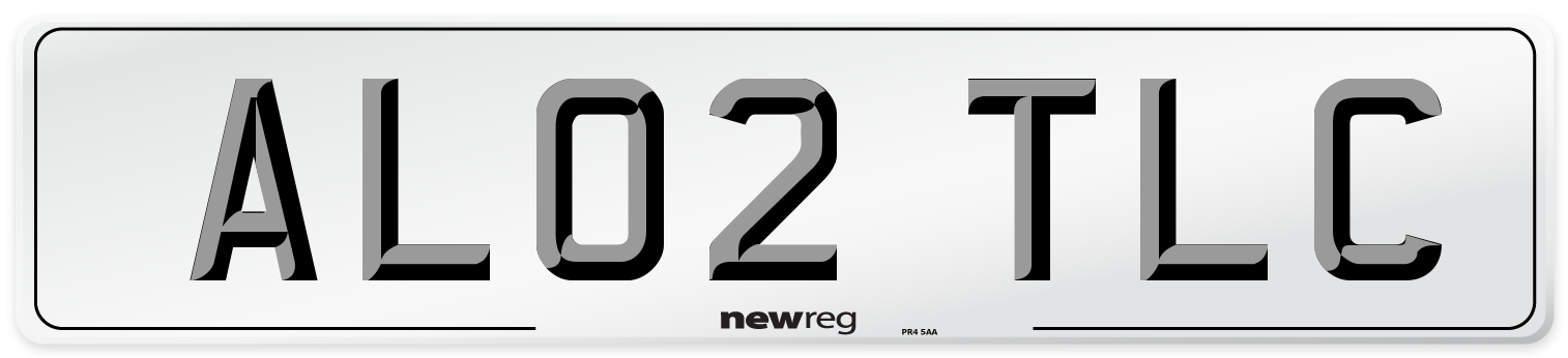 AL02 TLC Number Plate from New Reg